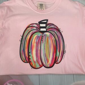 Comfort Colors women’s Multicolor Pumpkin Tee